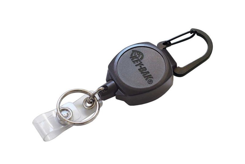 Key-Bak Sidekick Professional Heavy Duty Self Retracting ID Badge / Key Reel with Retractable Kevlar Cord  24"" Black (2 Pack) - Image 2